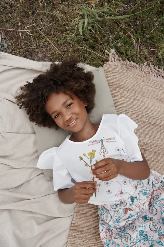 λευκό Παιδική βαμβακερή μπλούζα Reima Για κορίτσια