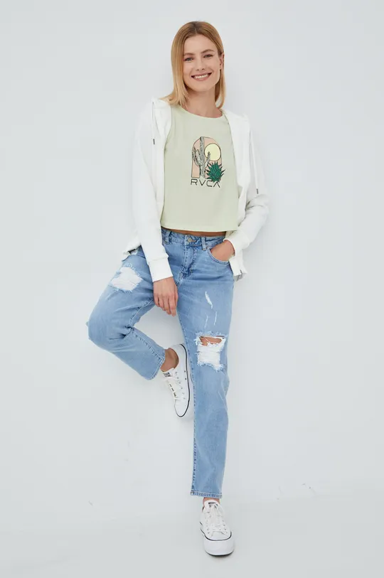 Mikina Cross Jeans biela