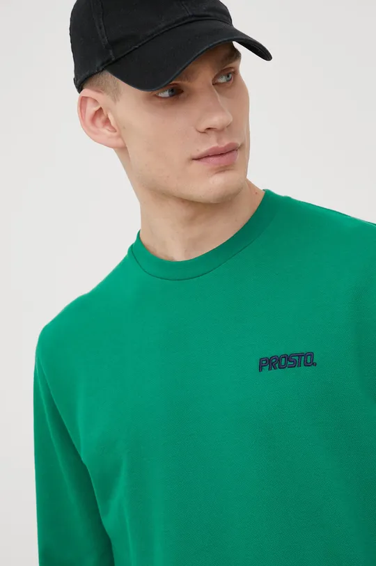 πράσινο Βαμβακερή μπλούζα με μακριά μανίκια Prosto Mimin