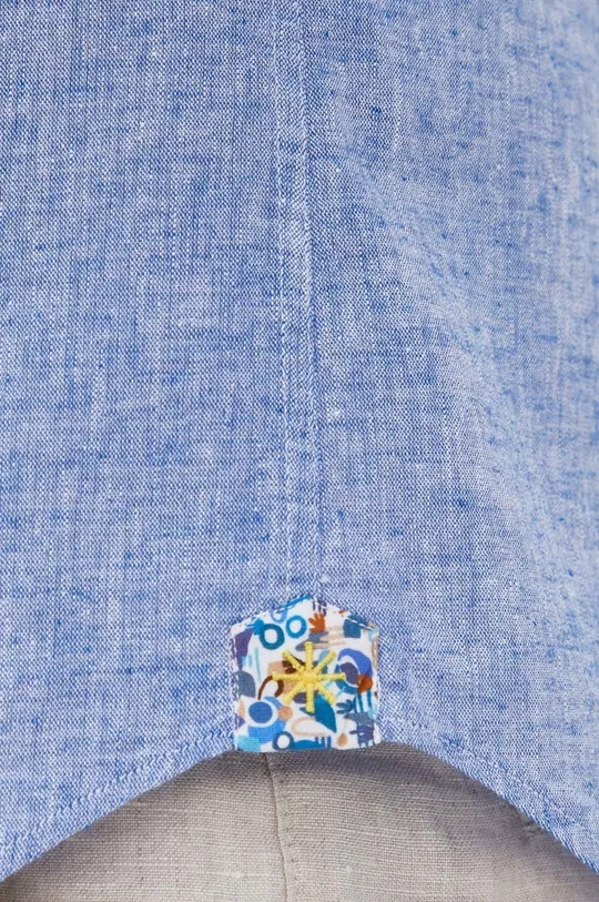 Ľanová košeľa Manuel Ritz modrá