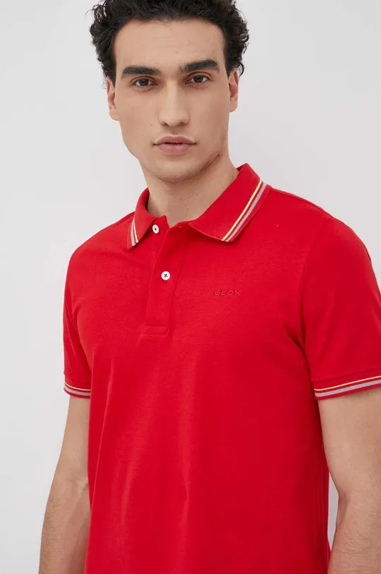 červená Polo tričko Geox Pánsky