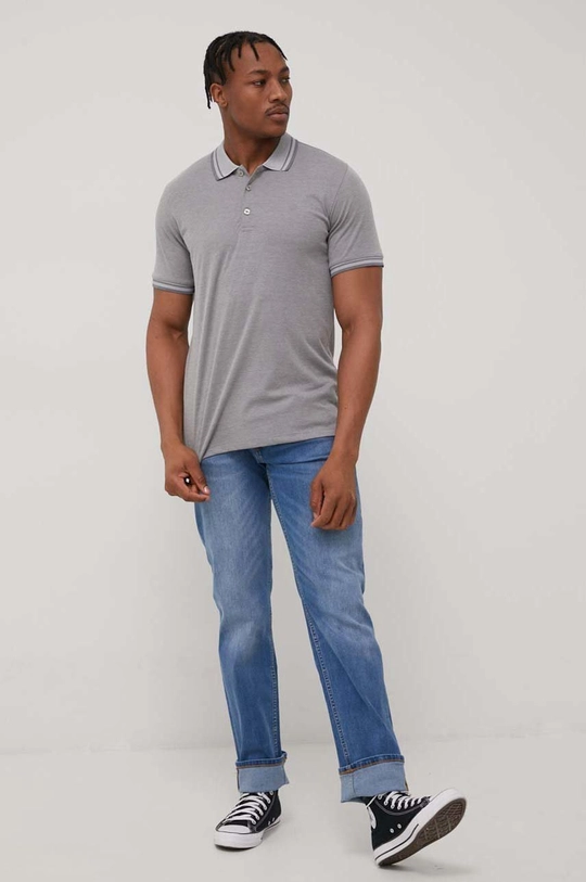 Cross Jeans polo szary