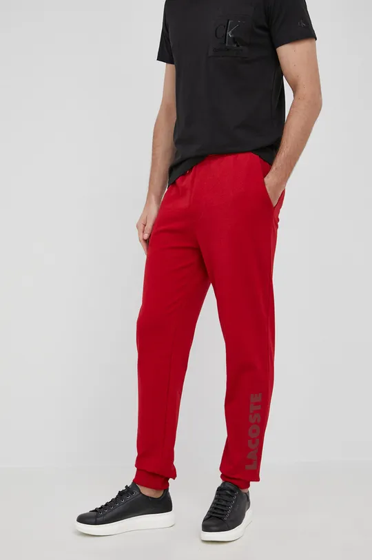 czerwony Lacoste Spodnie 3H7459 Męski