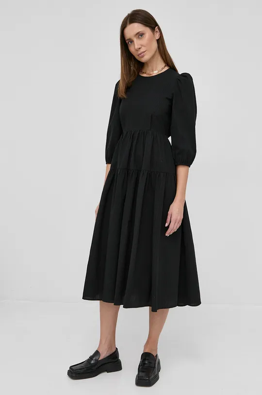 Βαμβακερό φόρεμα Beatrice B μαύρο