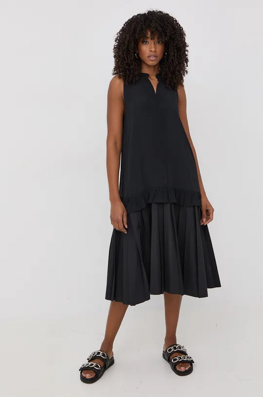 μαύρο Φόρεμα από συνδιασμό μεταξιού Beatrice B Γυναικεία