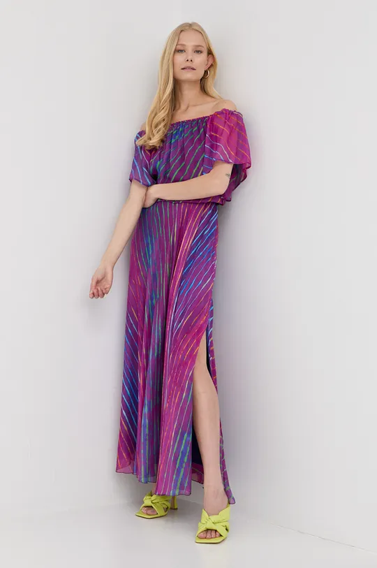vijolična Svilena obleka Beatrice B Ženski