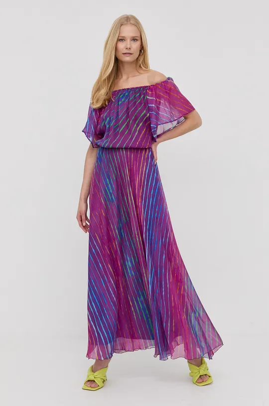 Svilena obleka Beatrice B vijolična