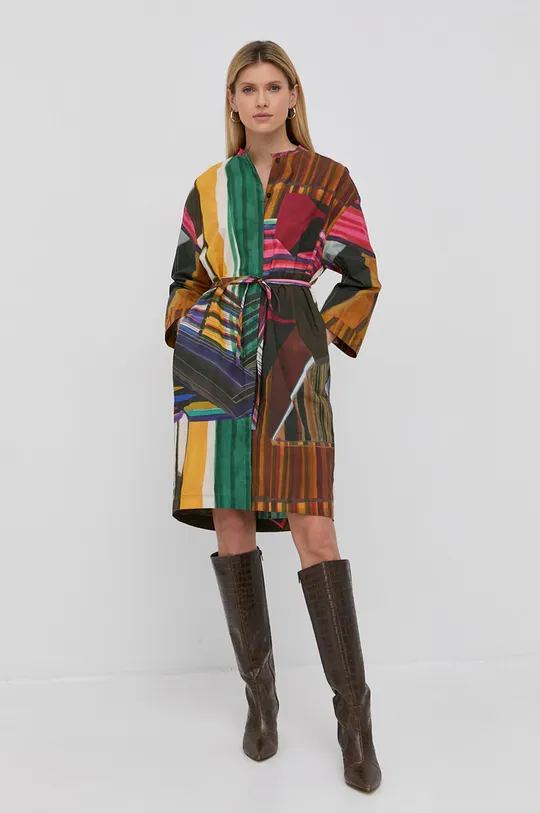 Liviana Conti sukienka bawełniana multicolor