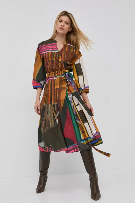 viacfarebná Bavlnené šaty Liviana Conti