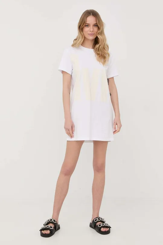 Liviana Conti sukienka bawełniana biały