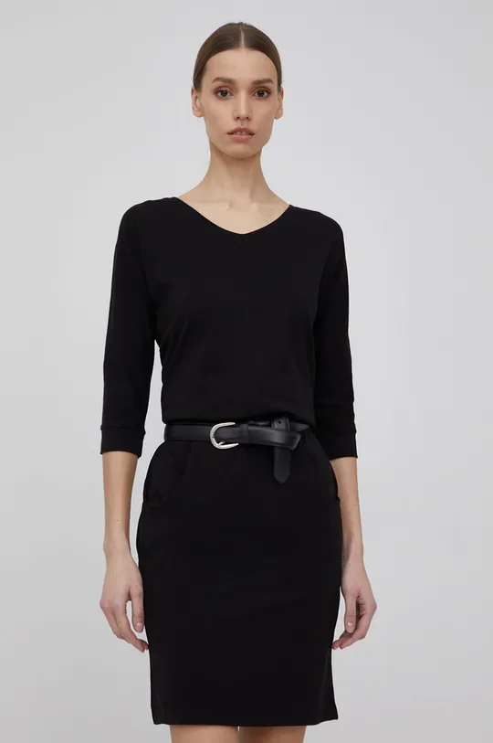 crna Pamučna haljina Cross Jeans Ženski