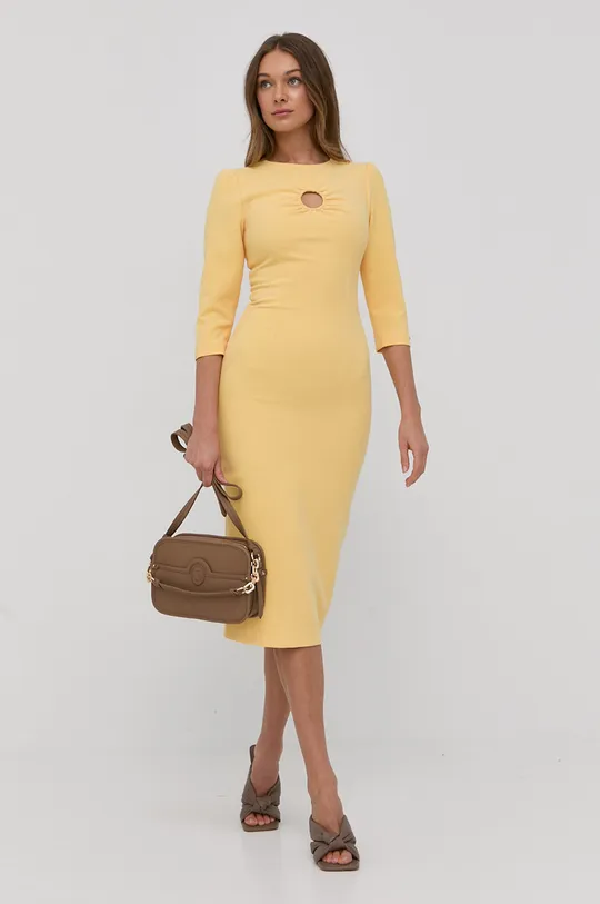 κίτρινο Φόρεμα Nissa Γυναικεία