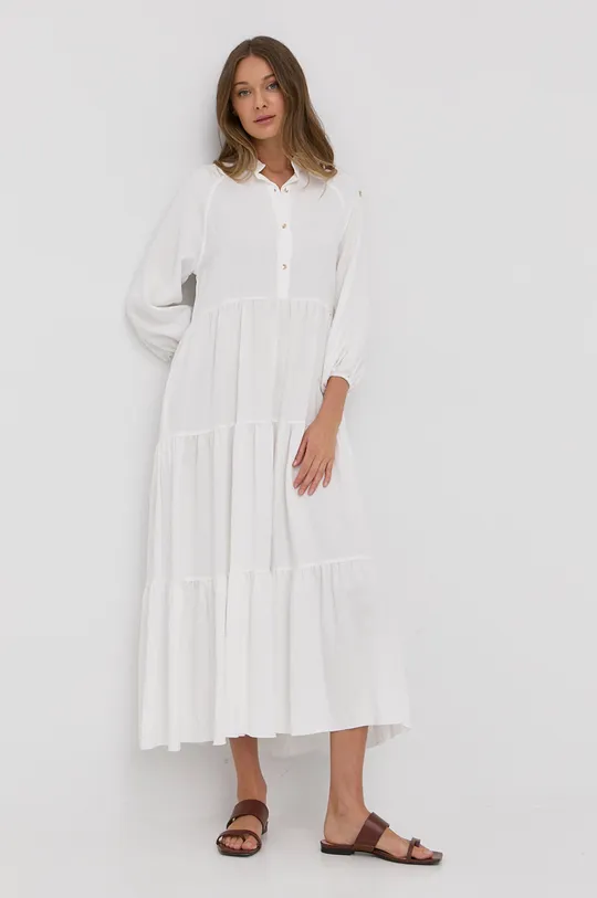 λευκό Φόρεμα Nissa Γυναικεία