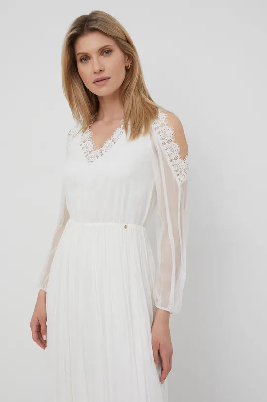 Μεταξωτό φόρεμα Nissa λευκό