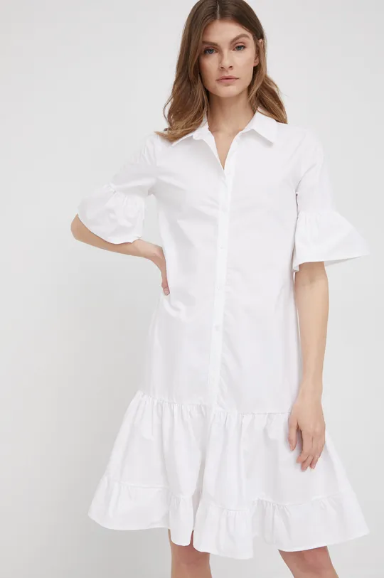Βαμβακερό φόρεμα XT Studio λευκό