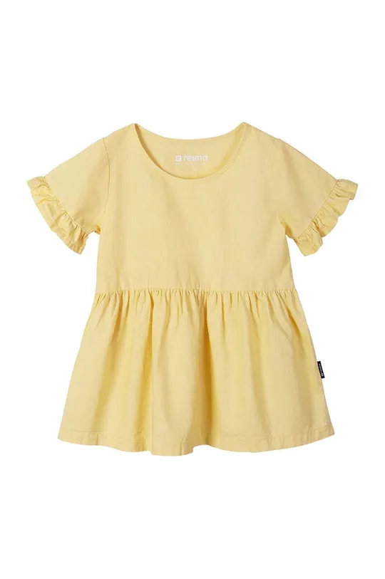 Хлопковое детское платье Reima Mekkonen жёлтый