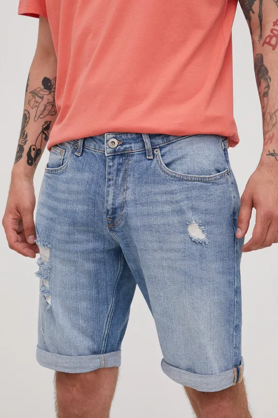 niebieski Cross Jeans szorty jeansowe Męski