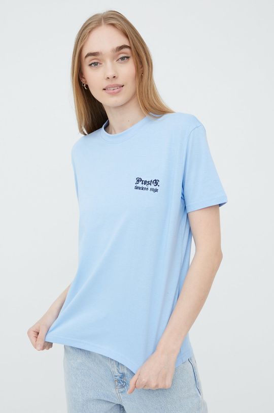 blady niebieski Prosto t-shirt bawełniany GOTHI Damski