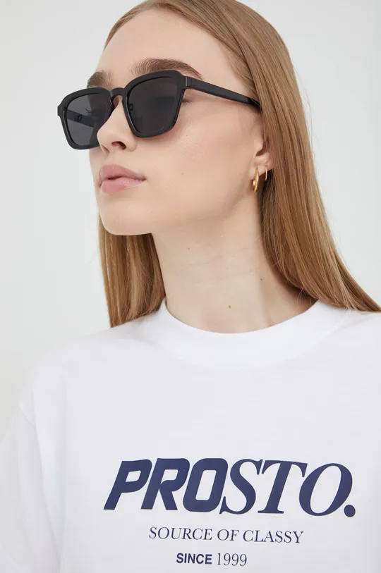 λευκό Βαμβακερό μπλουζάκι Prosto Deny