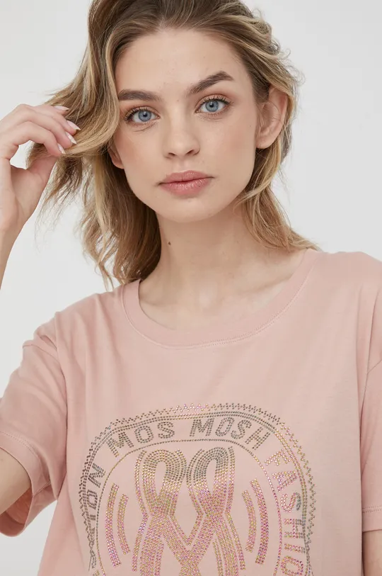розовый Хлопковая футболка Mos Mosh
