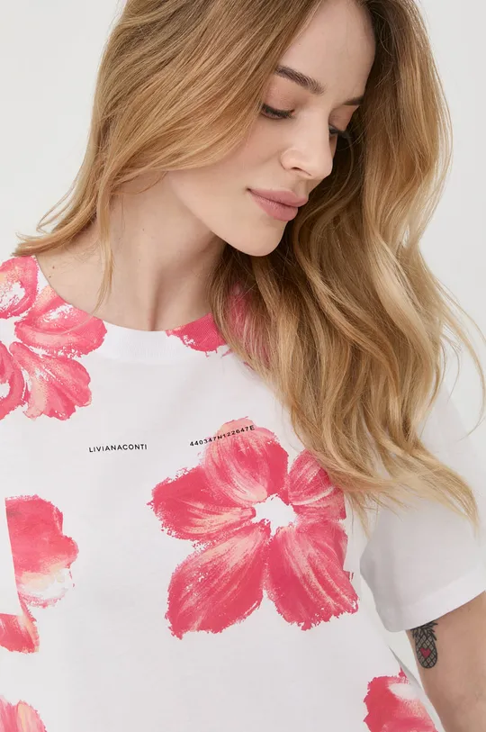 ροζ Βαμβακερό μπλουζάκι Liviana Conti Γυναικεία