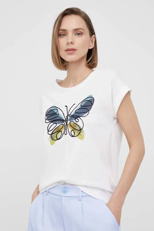 Βαμβακερό μπλουζάκι Bomboogie λευκό
