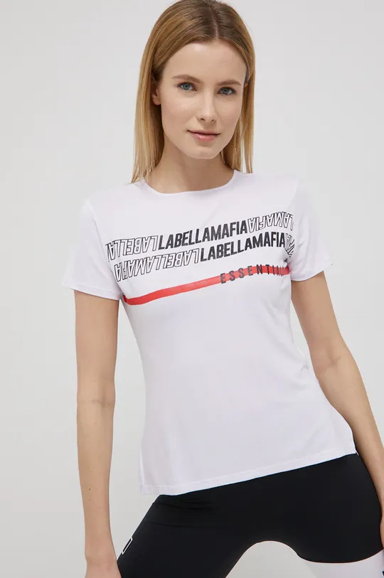 biały LaBellaMafia t-shirt sportowy Essentials Damski