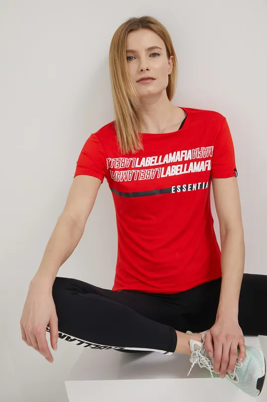 κόκκινο Μπλουζάκι LaBellaMafia Essentials Γυναικεία