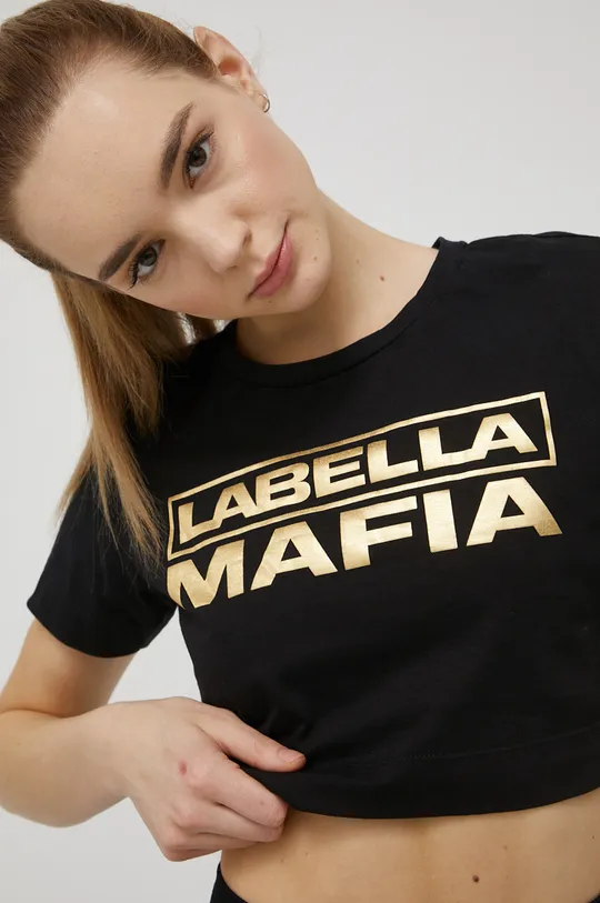 LaBellaMafia t-shirt Black and Gold czarny