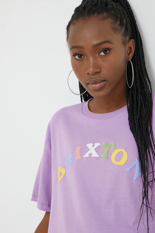 fioletowy Brixton t-shirt Damski