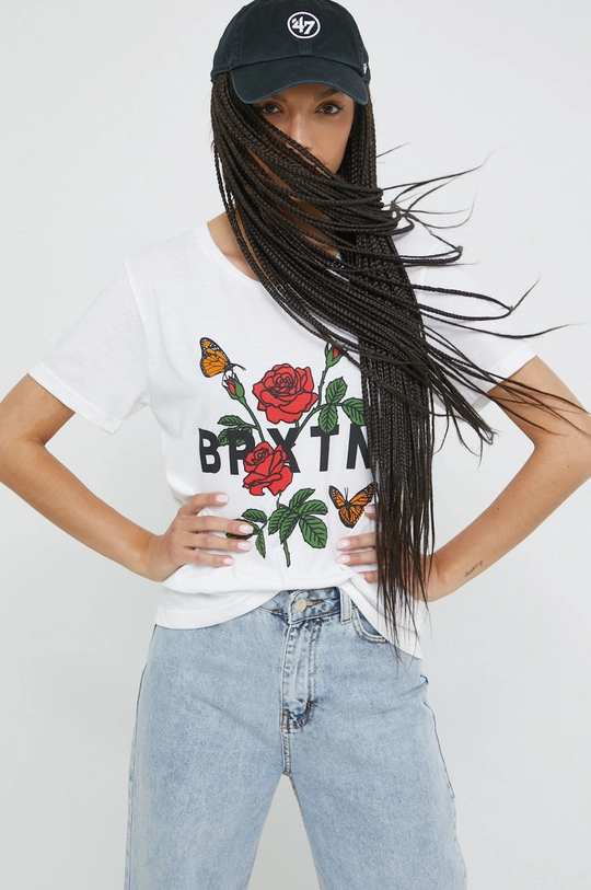 biały Brixton t-shirt Damski