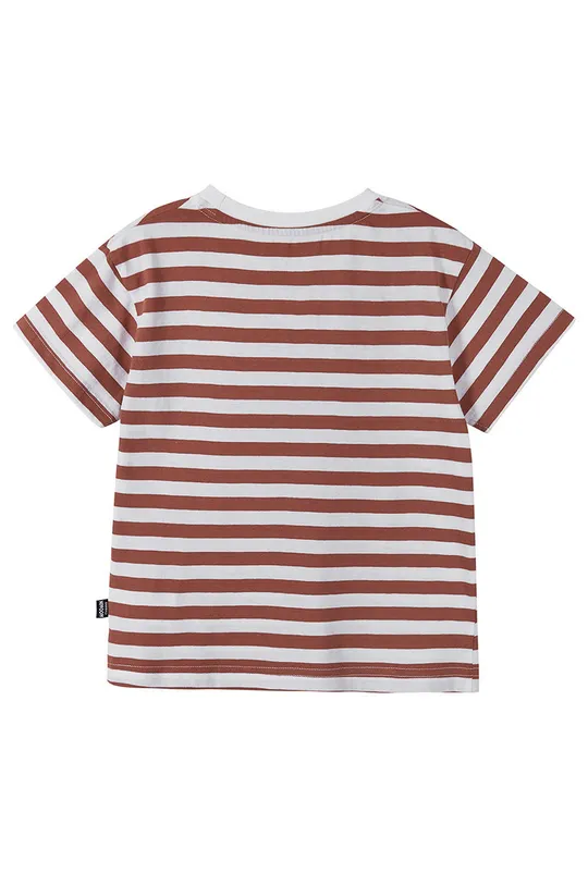 Reima t-shirt bawełniany dziecięcy brązowy