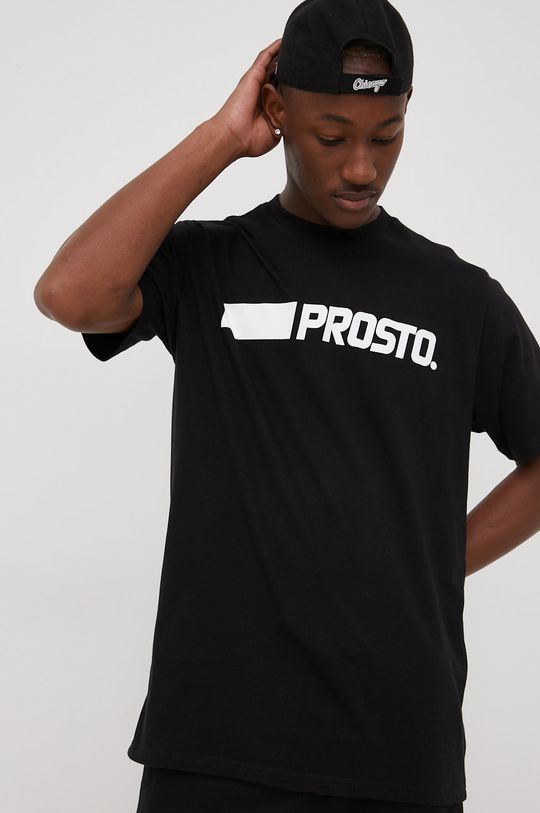 czarny Prosto t-shirt bawełniany RETR