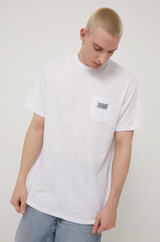 λευκό Βαμβακερό μπλουζάκι Prosto Pocky Ανδρικά