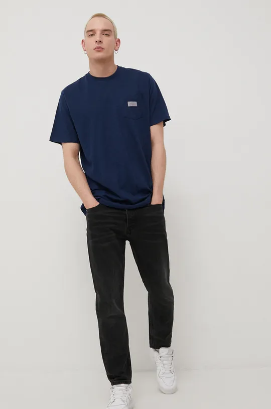 Βαμβακερό μπλουζάκι Prosto Pocky σκούρο μπλε