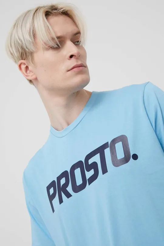 μπλε Βαμβακερό μπλουζάκι Prosto Classic