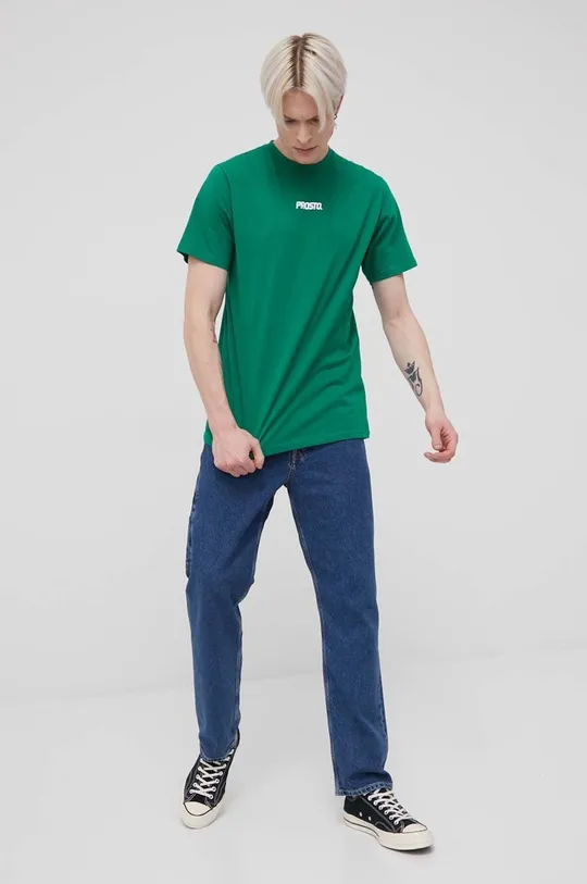 Βαμβακερό μπλουζάκι Prosto Smallog πράσινο