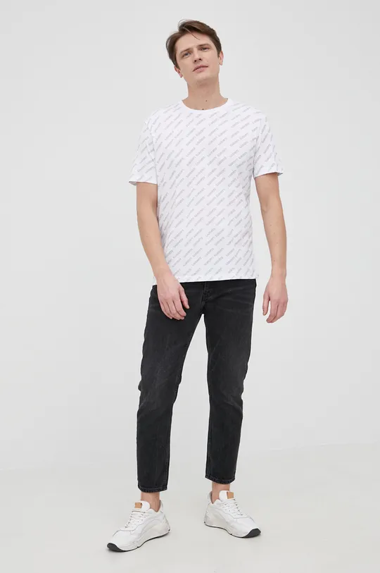 Lacoste - Βαμβακερό μπλουζάκι λευκό