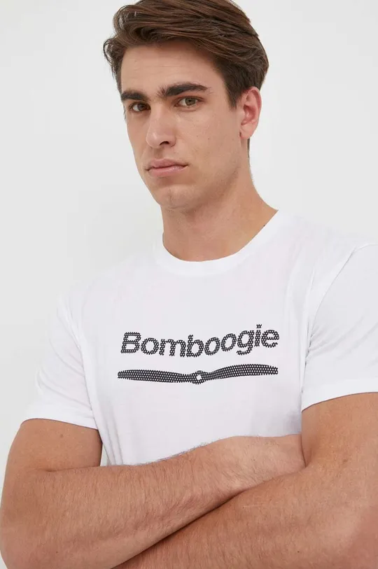 biały Bomboogie t-shirt bawełniany Męski