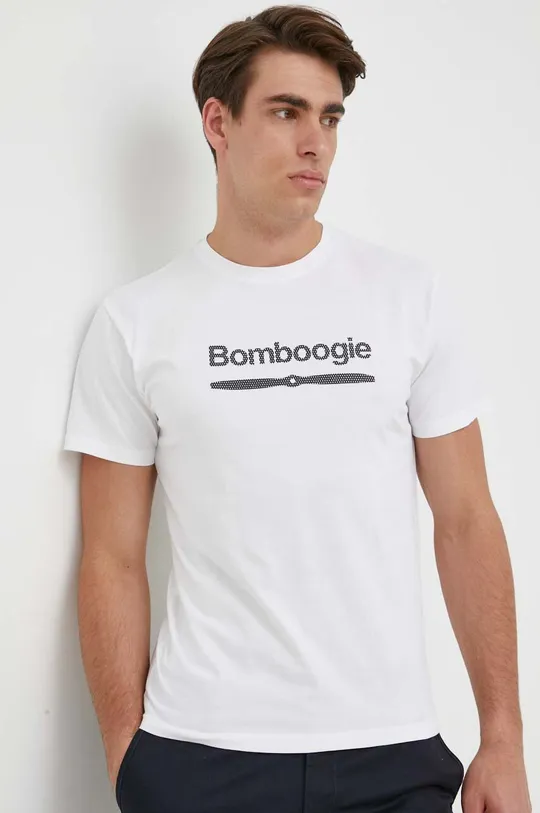 biały Bomboogie t-shirt bawełniany