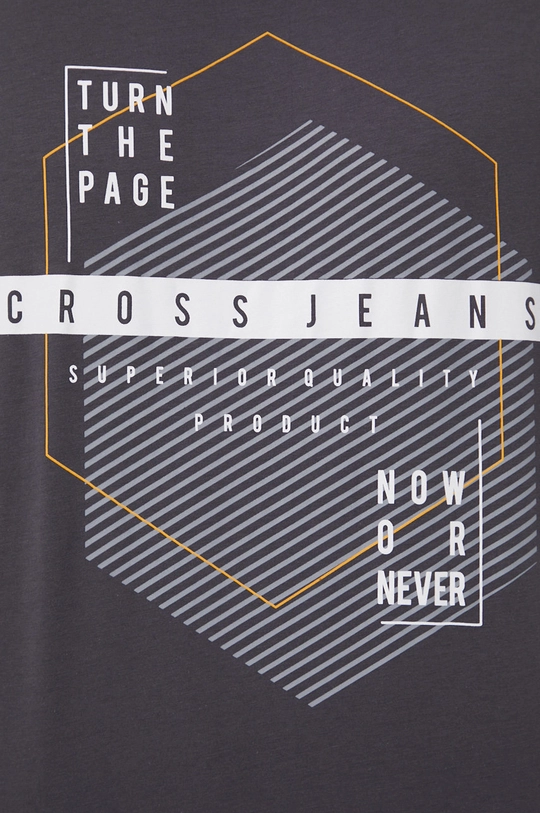 Βαμβακερό μπλουζάκι Cross Jeans Ανδρικά