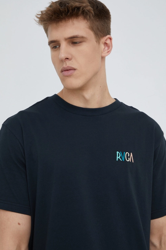 črna Bombažen t-shirt RVCA