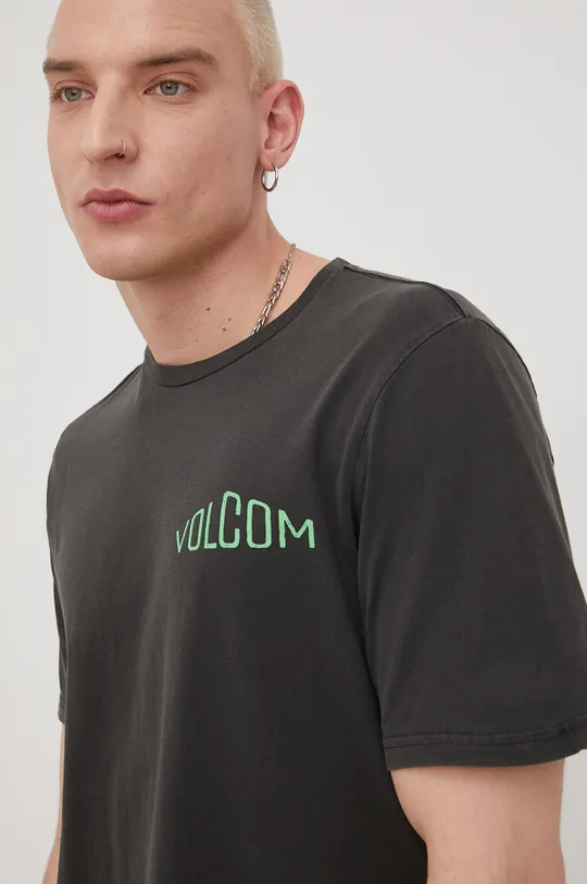 szary Volcom t-shirt bawełniany