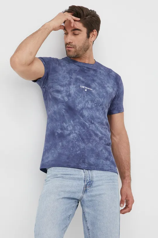mornarsko modra Bombažen t-shirt Manuel Ritz