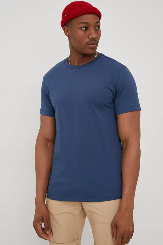 niebieski Brixton t-shirt bawełniany Męski