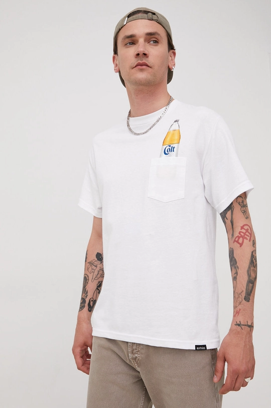 biały Etnies t-shirt bawełniany