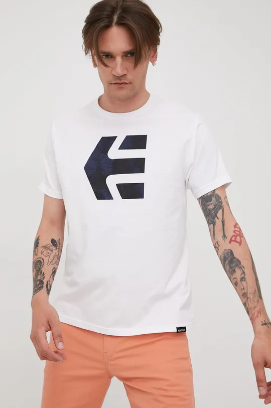 λευκό Βαμβακερό μπλουζάκι Etnies