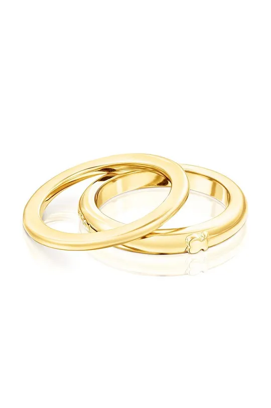 Δαχτυλίδι από επιχρυσωμένο ασήμι Tous 2-pack χρυσαφί