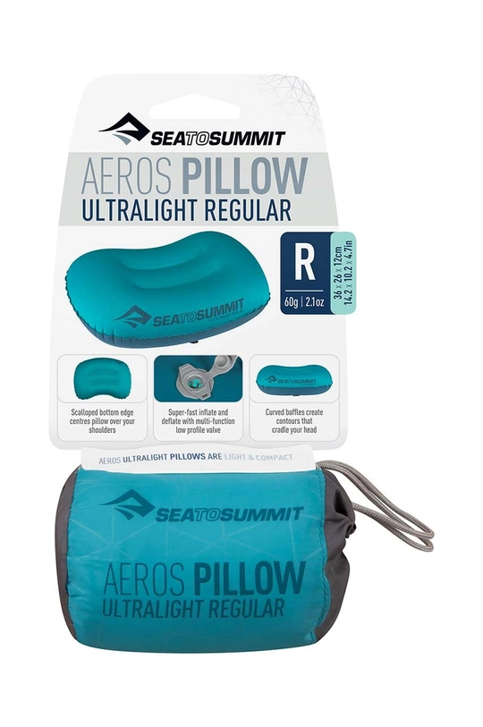 бірюзовий Подушка Sea To Summit Aeros Ultralight Regular