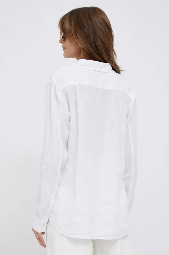 Λευκή μπλούζα Blauer  100% Λινάρι